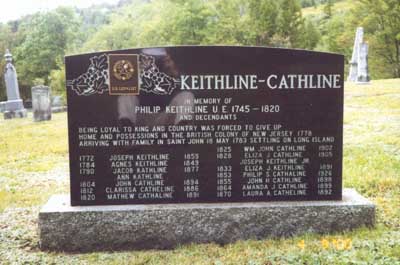 Cathline Monument at St. Paul's Cemetary, Clifton Royal, Kings Co., NB