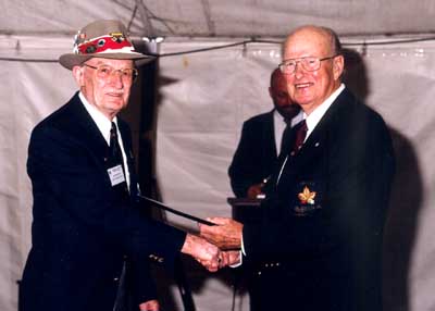 Presentation of Hall of Fame Award in Rifle Marksmanship by Lieutenant General W.A. (Bill) Milroy Sat., August 19, 2000