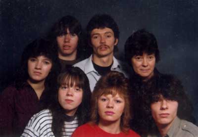 Harold Cathline & Eva Wright's daughter Carol May & Paul Karurgne's Children FROM LEFT TO RIGHT - Carol May, Paul, Pierre Patricia BOTTOM ROW - Penny, Pam & Patrick Dec. 1990